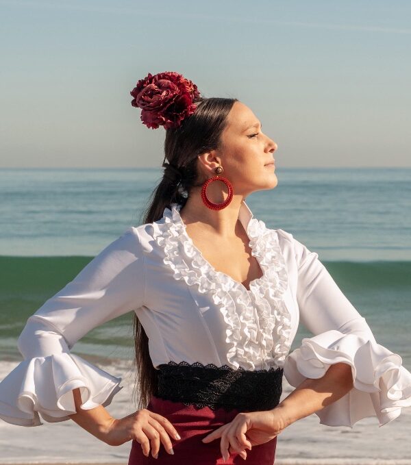 Camisa flamenca Blanca elástica