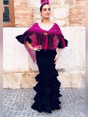 Falda Flamenca Jerez negra - Caroly Moda Flamenca