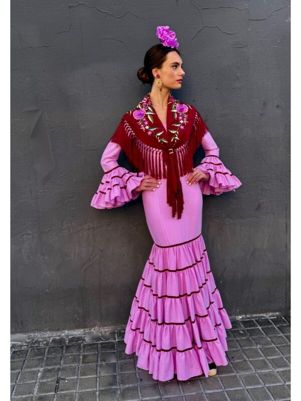 Vestido de Flamenca canastero lino
